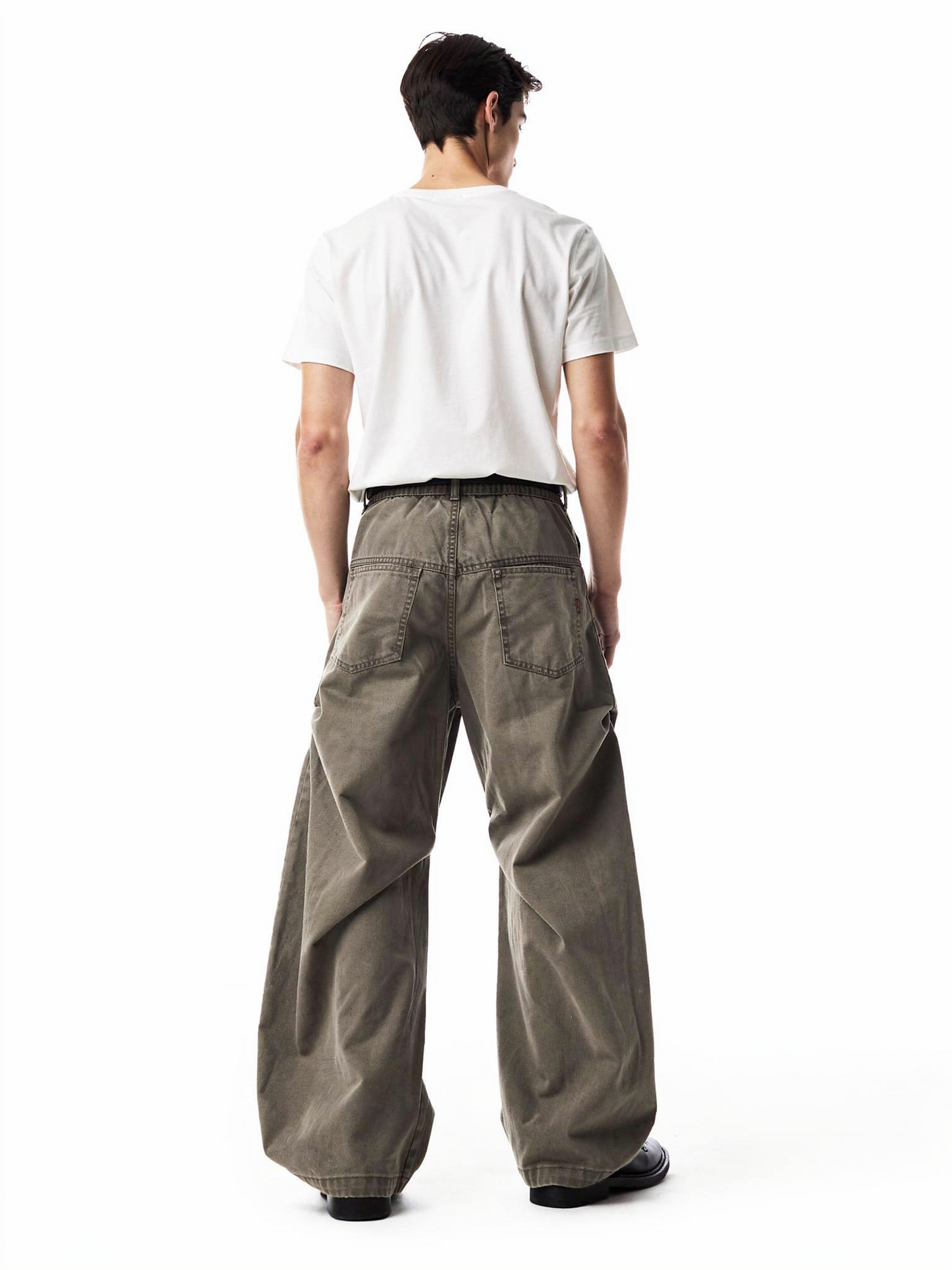 ヴィンテージブラウンデザインワイドパンツ