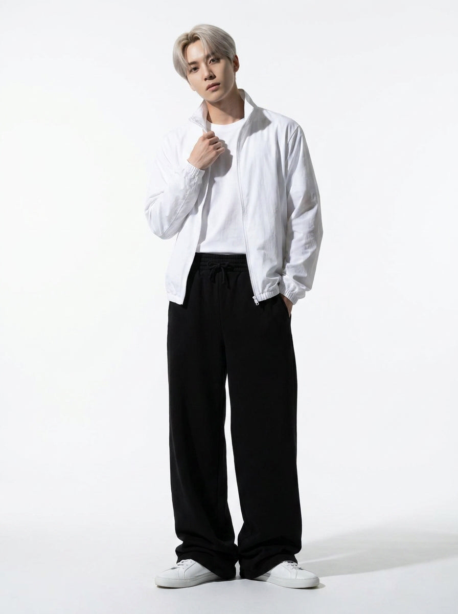 ハイウエスト ワイドスウェットパンツ