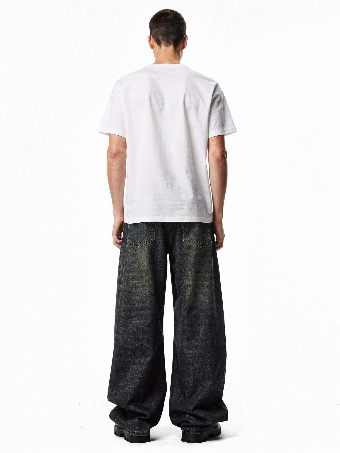 ヴィンテージウォッシュルーズワイドデニム