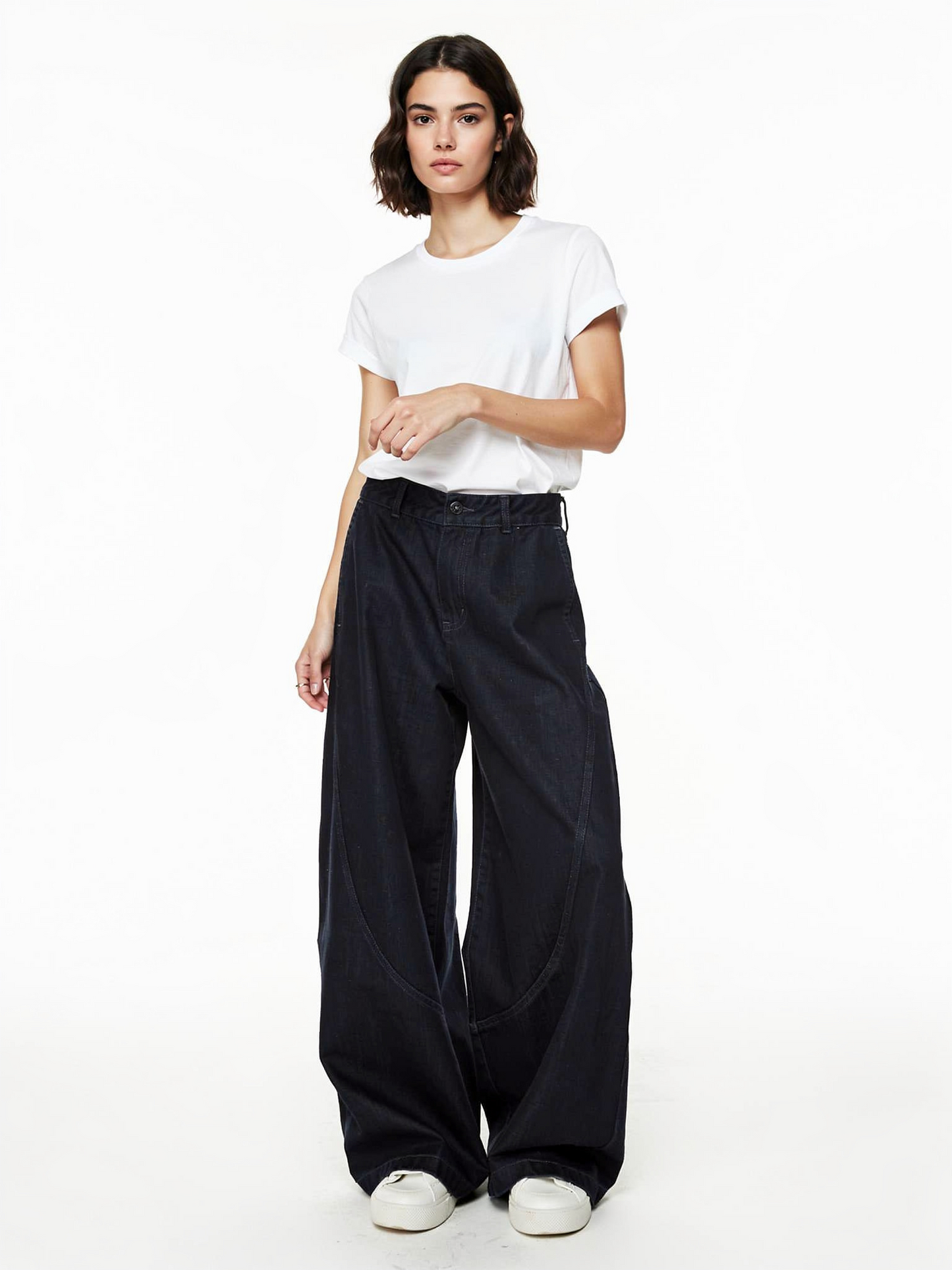 バレルレッグ デニムパンツ