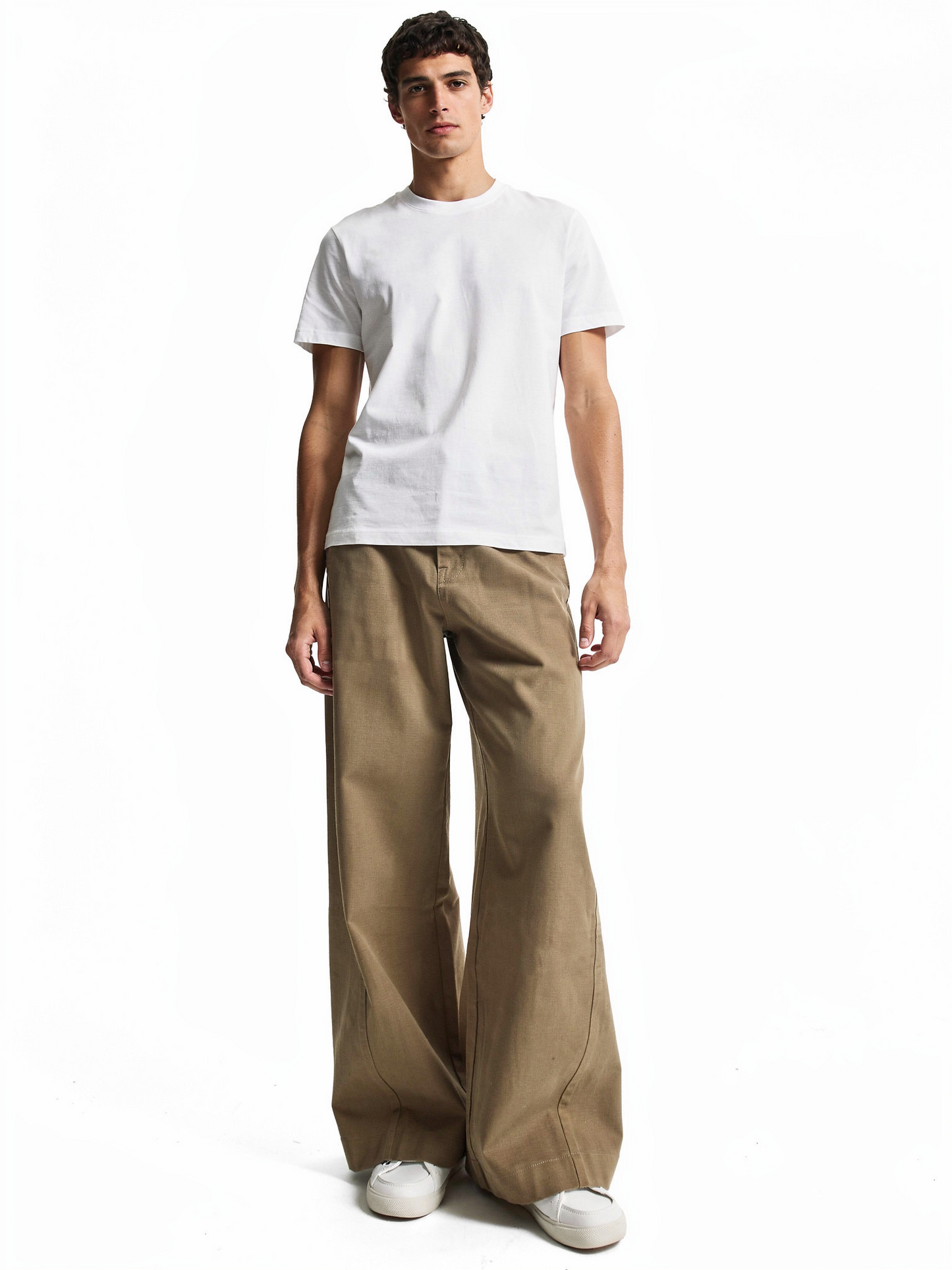 シンプルストレート コットンパンツ