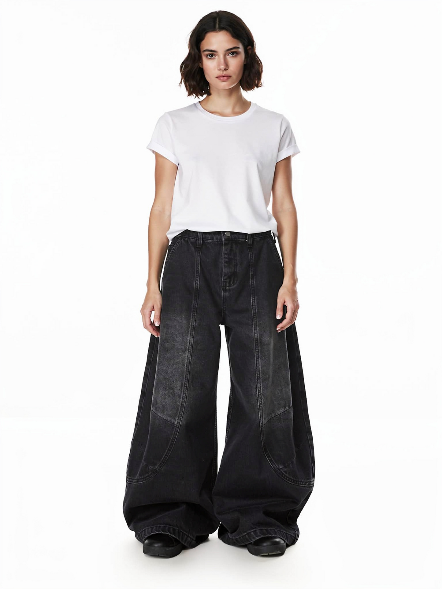 ワイドフェードヴィンテージデニムパンツ