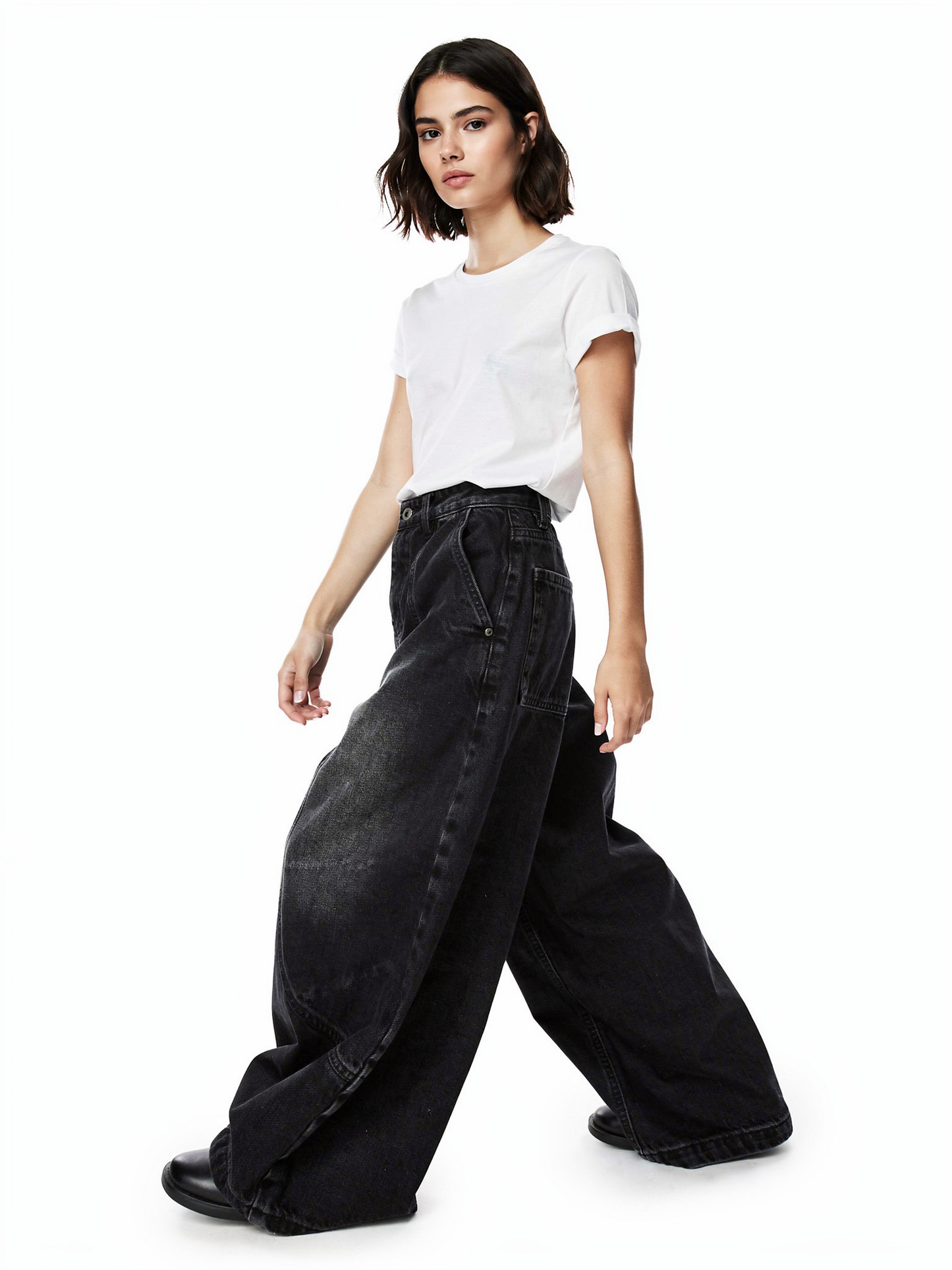 ワイドフェードヴィンテージデニムパンツ