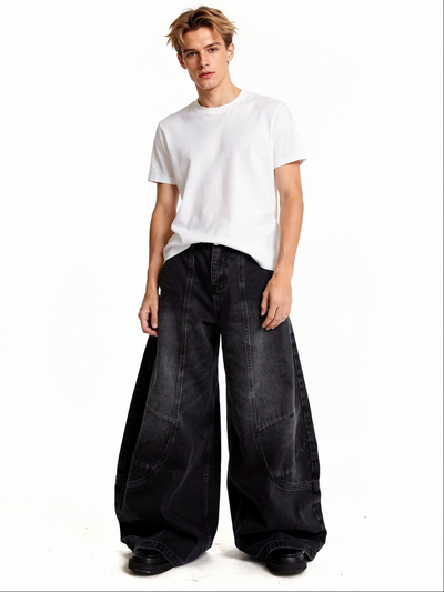ワイドフェードヴィンテージデニムパンツ