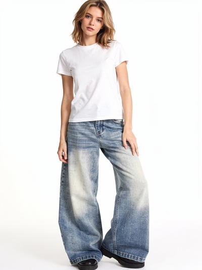 ハードフェードバルーンワイドデニム