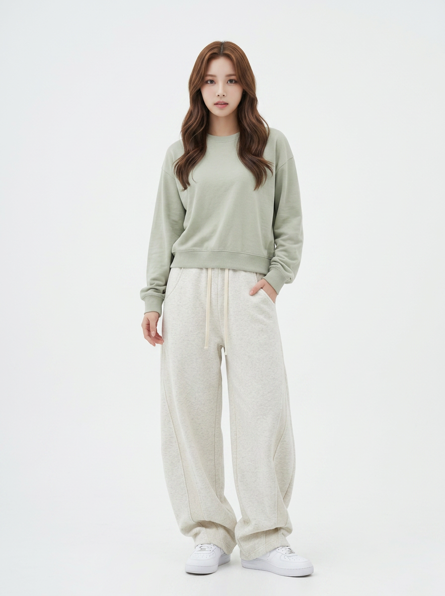 ブラッシュド ワイドスウェットパンツ