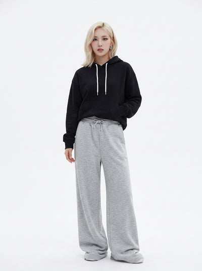 ハイウエスト ワイドスウェットパンツ